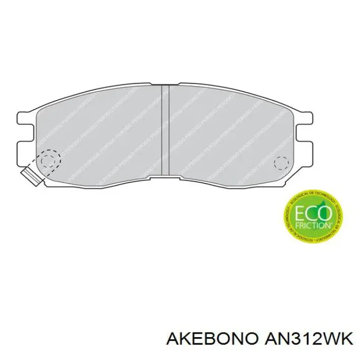 AN312WK Akebono Колодки передние