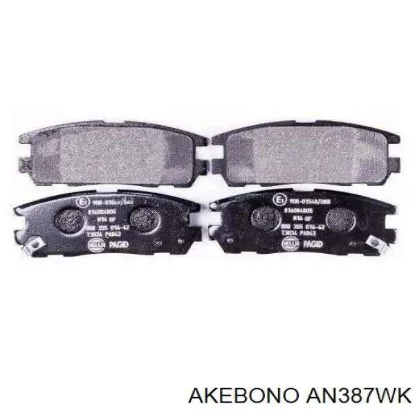 AN387WK Akebono Колодки тормозные дисковые комплект