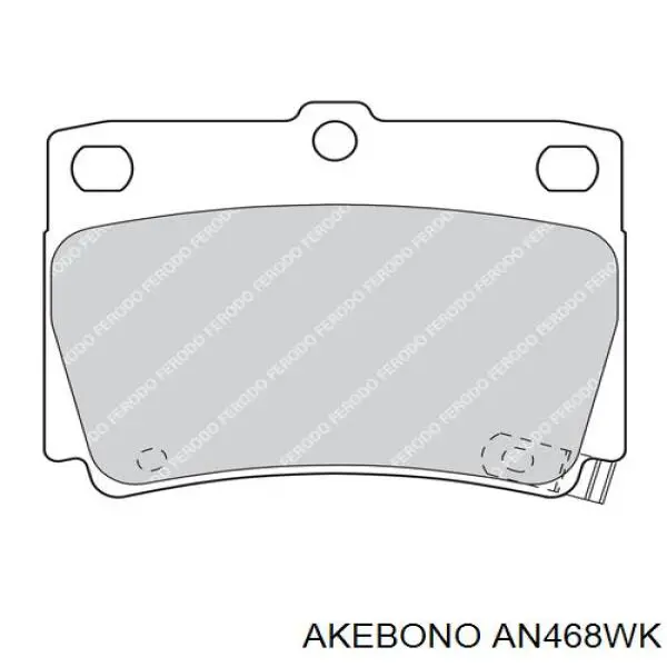 Колодки дисковые  Akebono AN468WK цена, от 22.40 USD