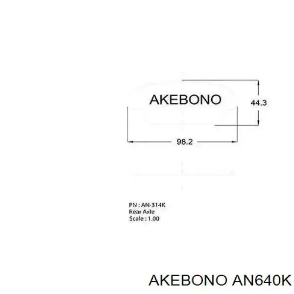 Колодки Akebono AN640K цена, от 20.72 USD