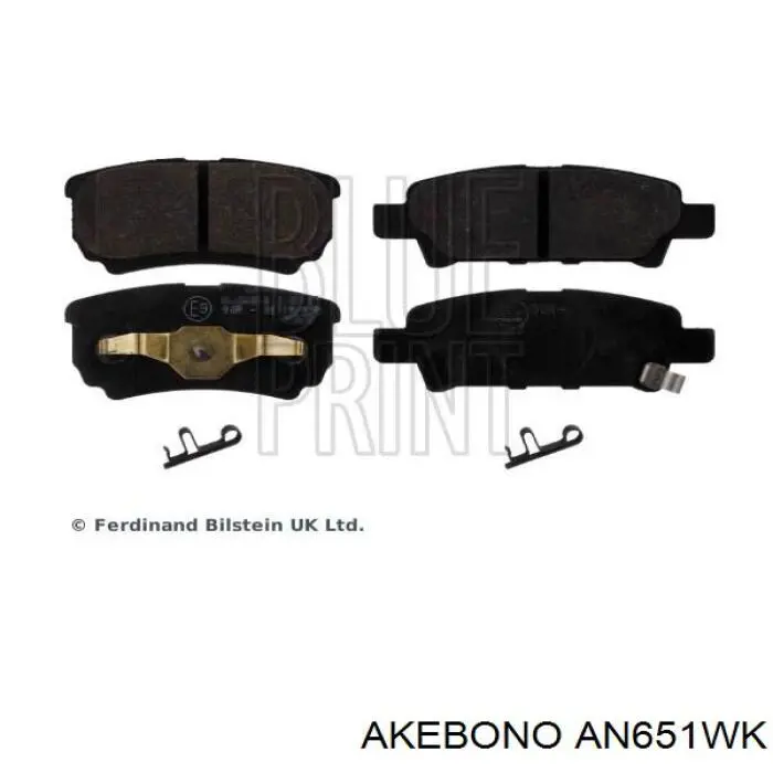 AN651WK Akebono Колодки тормозные дисковые комплект