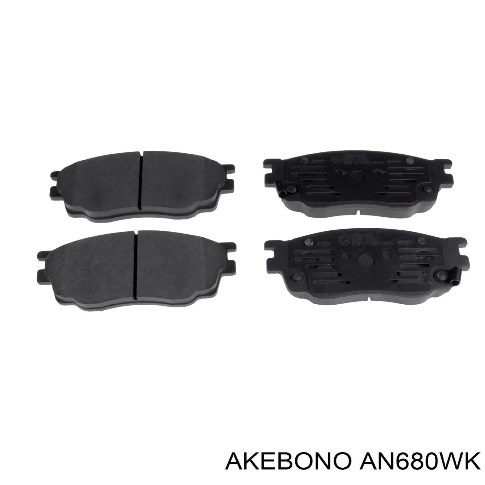 AN680WK Akebono колодки тормозные передние дисковые