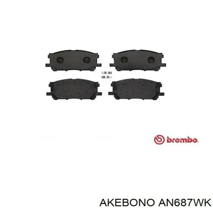 Передние тормозные колодки AN687WK Akebono