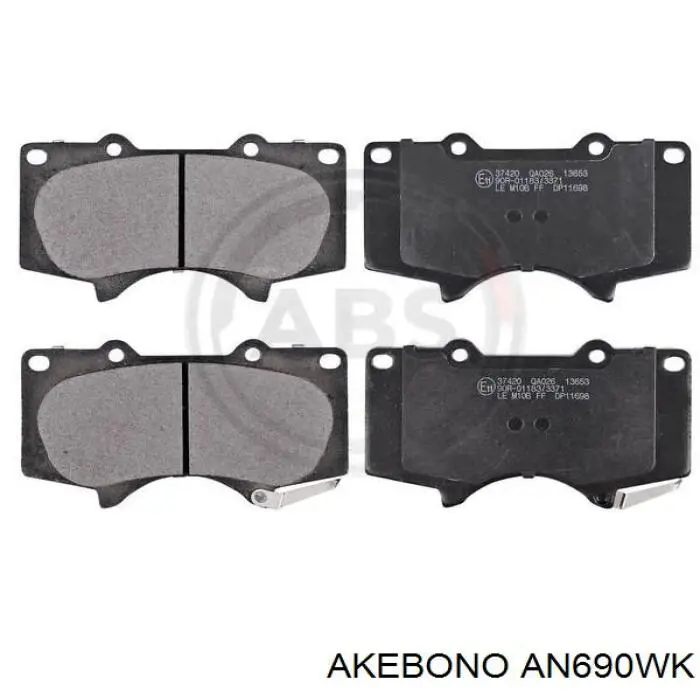 Колодки Akebono AN690WK цена, от 42.27 USD