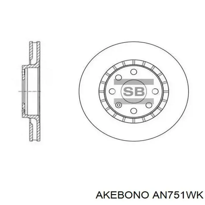 Купить AN751WK Akebono Колодки тормозные