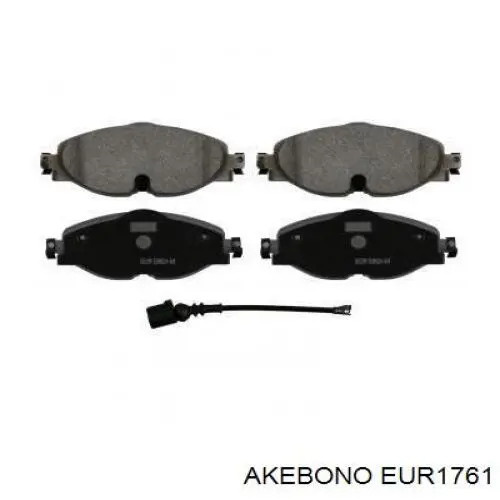 Задние тормозные колодки EUR1761 Akebono