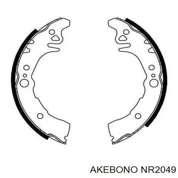 NR2049 Akebono колодки тормозные задние барабанные