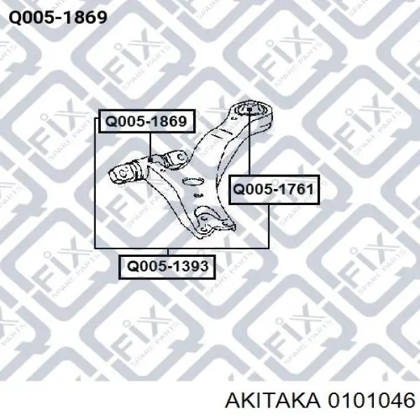 0101046 Akitaka Сайлентблок нижнего переднего рычага