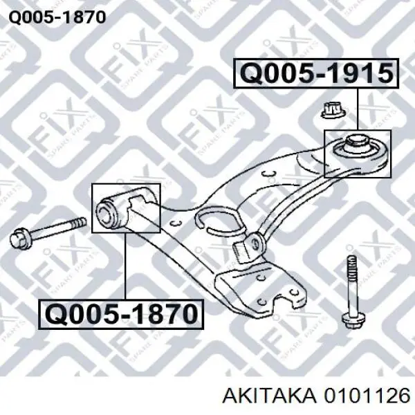 Купить 0101126 Akitaka Сайлентблок нижний передней подвески