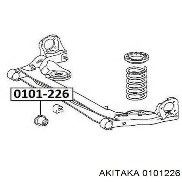 Сайлентблок задней балки (подрамника) 0101226 Akitaka