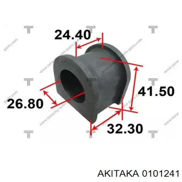 Сайлентблок тяги поперечной (задней подвески) 0101241 Akitaka