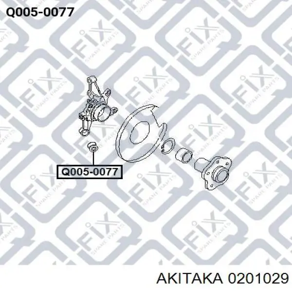 Сайлентблок заднего поперечного рычага 0201029 Akitaka