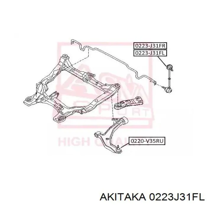 Стойка стабилизатора переднего левая 0223J31FL Akitaka