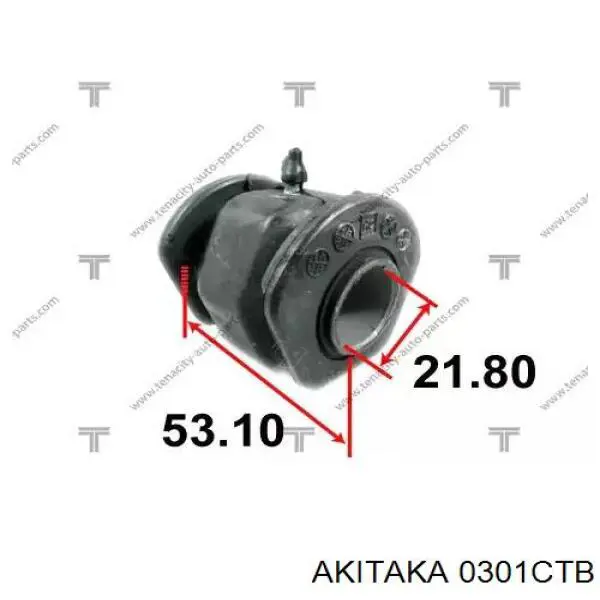 Сайлентблок переднего нижнего рычага 0301CTB Akitaka