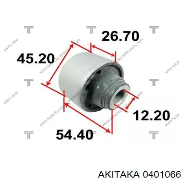 Сайлентблок переднего нижнего рычага 0401066 Akitaka