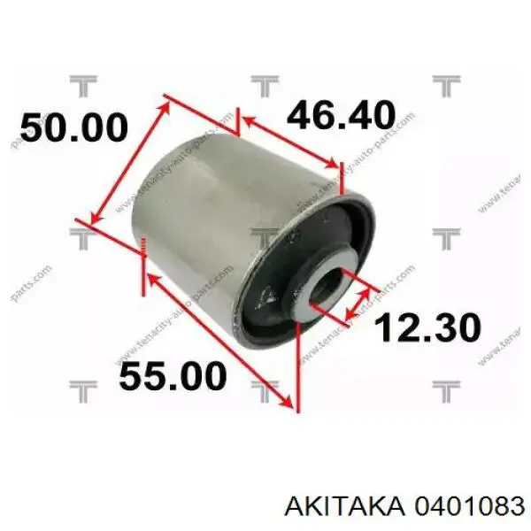 0401083 Akitaka bloco silencioso do braço oscilante inferior traseiro