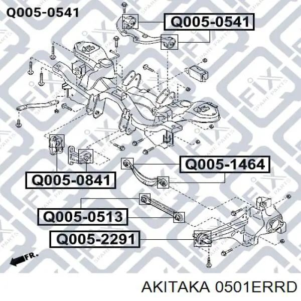 Сайлентблок траверсы крепления заднего редуктора задний Akitaka 0501ERRD цена, от 12.92 USD