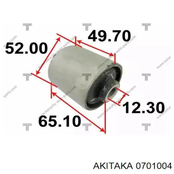 Сайлентблок заднего продольного нижнего рычага 0701004 Akitaka