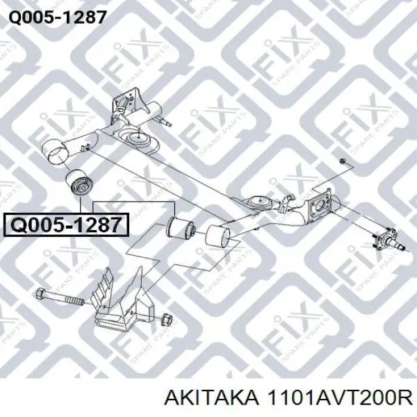 Сайлентблок задней балки (подрамника) 1101AVT200R Akitaka