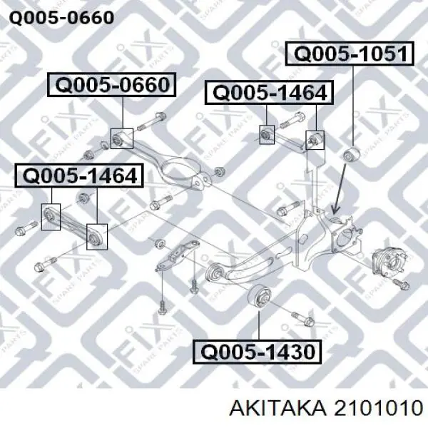 Купить 2101010 Akitaka Нижний рычаг задней подвески