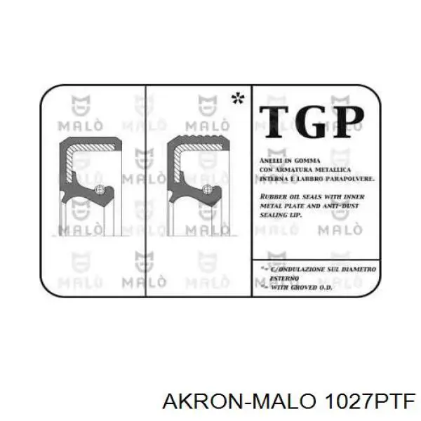 Сальник коленвала двигателя задний 1027PTF Akron Malo