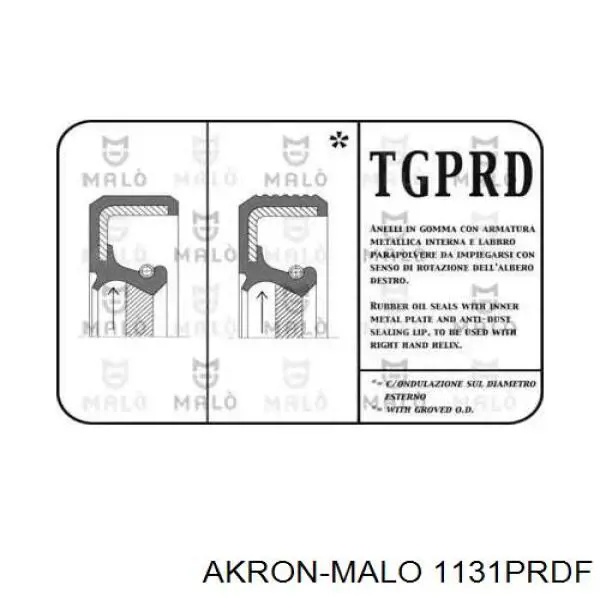 Сальник коленвала двигателя передний 1131PRDF Akron Malo