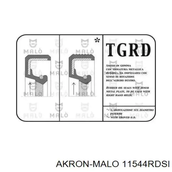 Сальник коленвала двигателя передний 11544RDSI Akron Malo