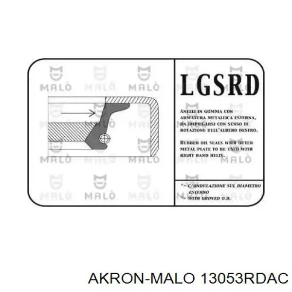 13053RDAC Akron Malo сальник акпп/кпп (входного/первичного вала)