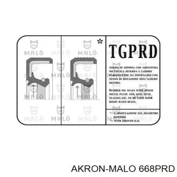 668PRD Akron Malo сальник акпп/кпп (входного/первичного вала)