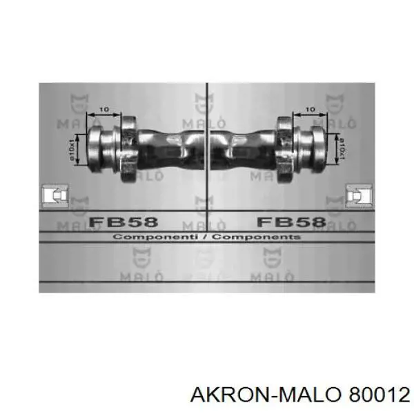 Задний тормозной шланг 80012 Akron Malo