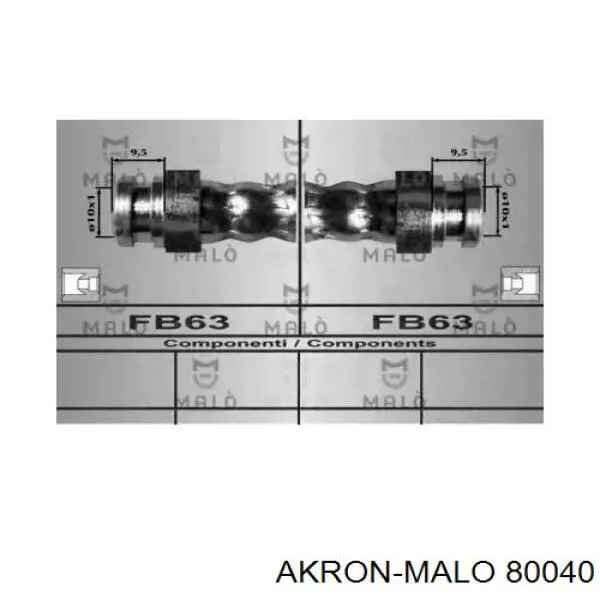 Задний тормозной шланг 80040 Akron Malo