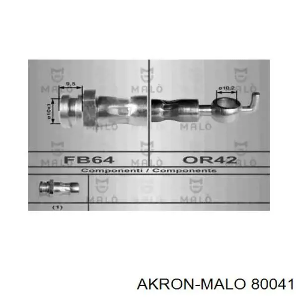 Задний тормозной шланг 80041 Akron Malo