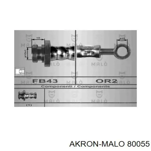 Тормозной шланг 80055 Akron Malo