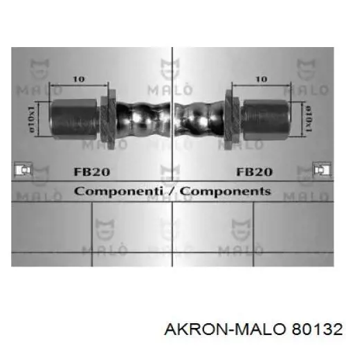 Задний тормозной шланг 80132 Akron Malo