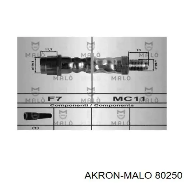 80250 Akron Malo шланг тормозной задний