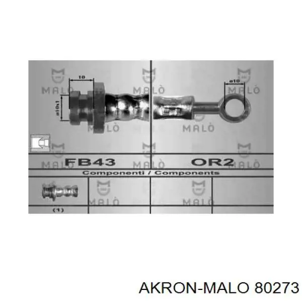 Шланг тормозной задний левый 80273 Akron Malo