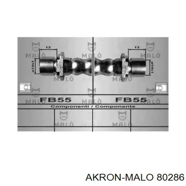 Шланг тормозной передний 80286 Akron Malo