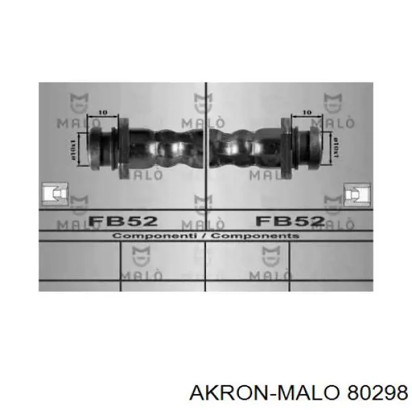 Шланг тормозной задний левый 80298 Akron Malo