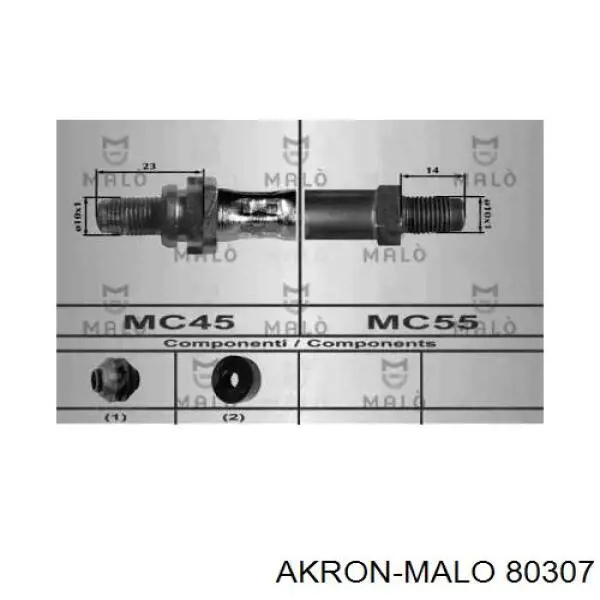 Задний тормозной шланг 80307 Akron Malo