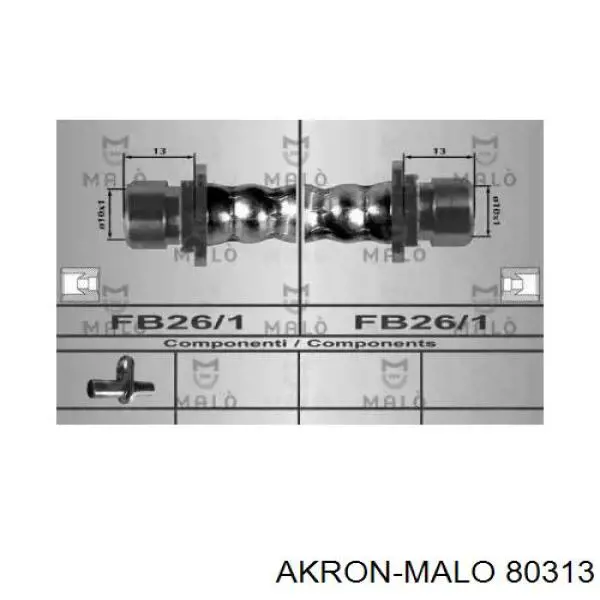 Задний тормозной шланг 80313 Akron Malo