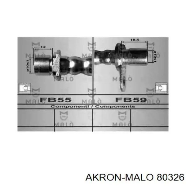 Шланг тормозной задний левый 80326 Akron Malo