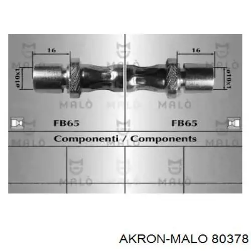 Задний тормозной шланг 80378 Akron Malo