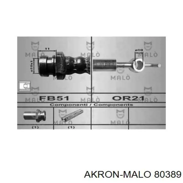 Шланг тормозной передний 80389 Akron Malo