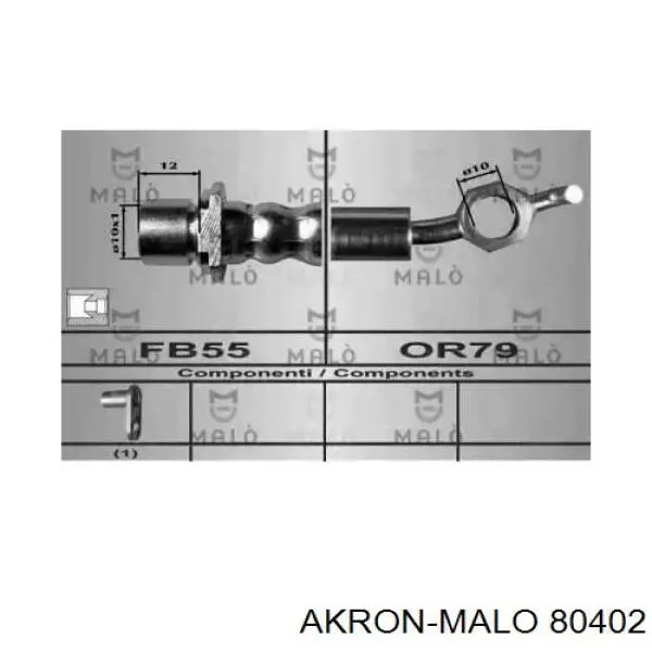 Шланг тормозной задний левый 80402 Akron Malo