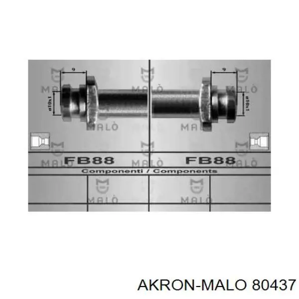 Задний тормозной шланг 80437 Akron Malo