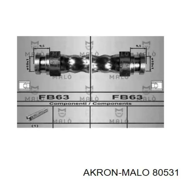 Задний тормозной шланг 80531 Akron Malo