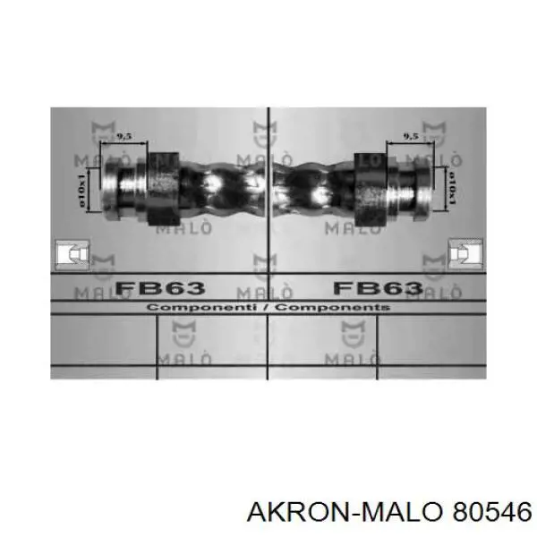 Задний тормозной шланг 80546 Akron Malo