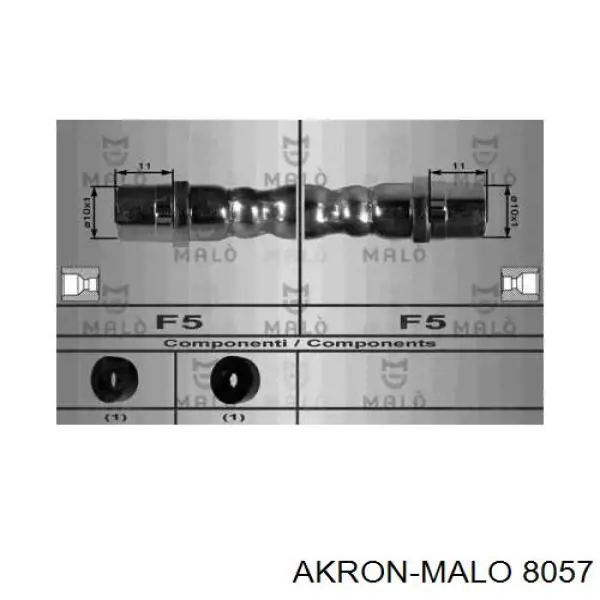 Шланг тормозной передний 8057 Akron Malo