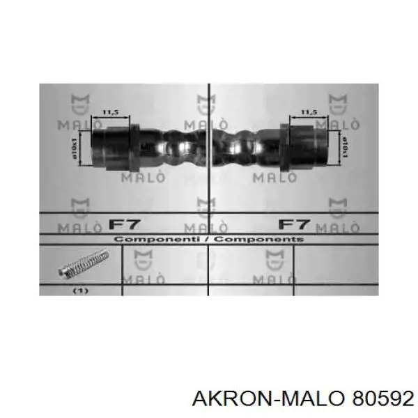 Шланг тормозной передний 80592 Akron Malo