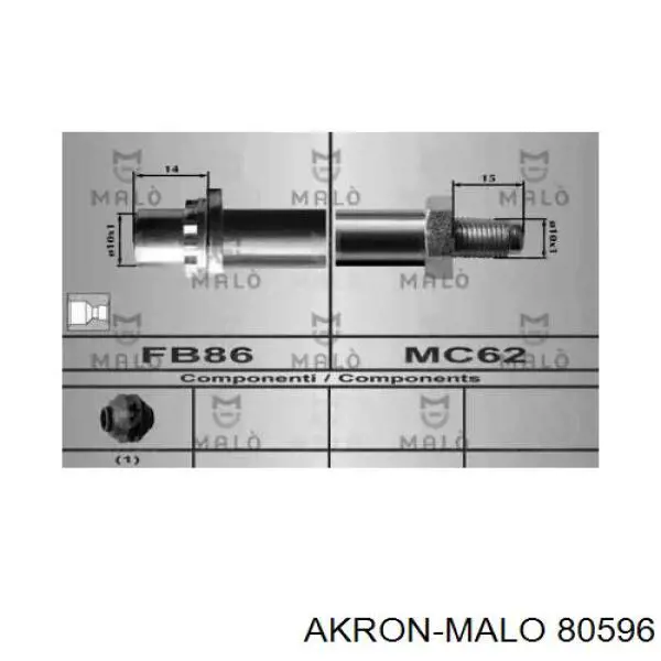 Задний тормозной шланг 80596 Akron Malo